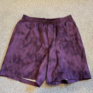 Lululemon Channel Cross Swim Short 7" Shadow Mesh Vintage Plum Men's Large